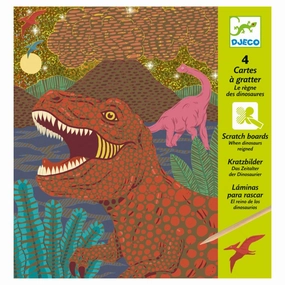 Djeco - When Dinosaurs Reigned Scratch Cards Scratch Art