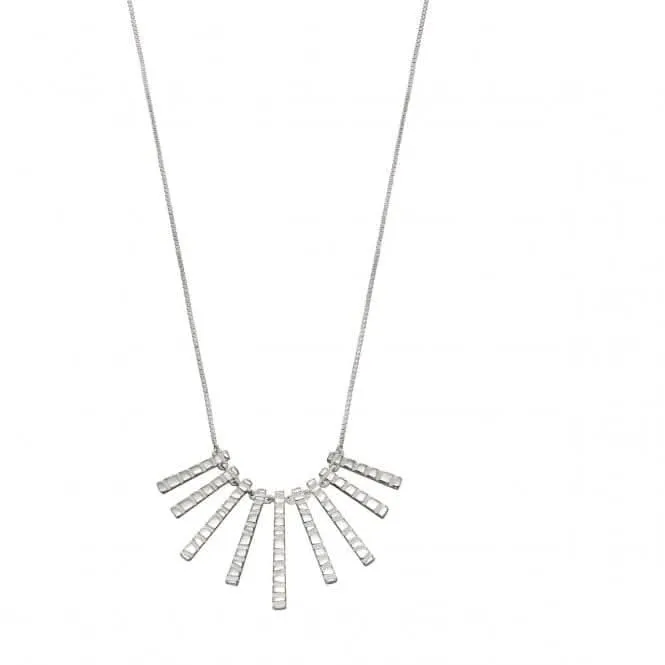 Collier Elements Barre d'Argent à Goutte avec Finition Givrée N4298 Beginnings Jewellery