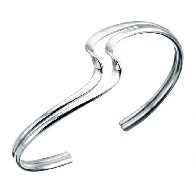 Bracelet Torq Style Double Vague Argent Elements B480 Bijoux Beginnings