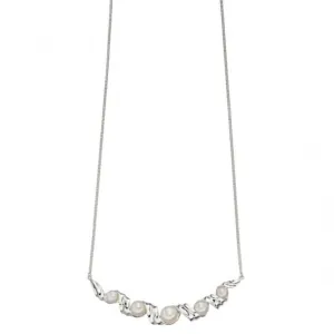Collier Elements Perle Argentée et Torsade N4175W Bijoux Beginnings