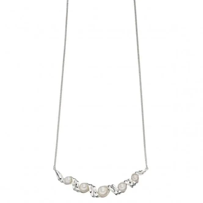 Collier Elements Perle Argentée et Torsade N4175W Bijoux Beginnings