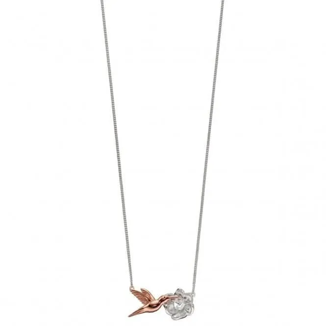 Collier Colibri en Argent Doré Rose Elements N4313 Bijoux Beginnings