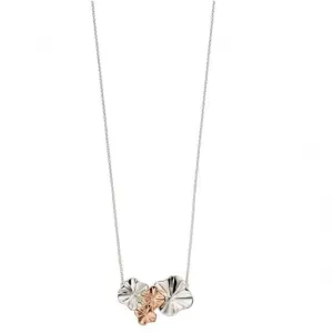 Collier en argent uni plaqué or rose avec motif à volants Elements N4173 - Débuts Bijoux