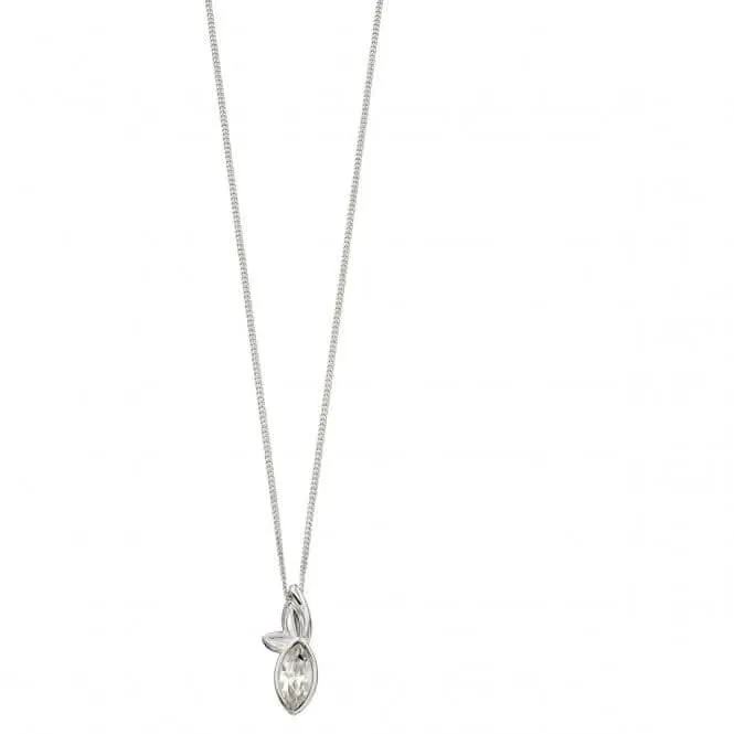 Éléments Pendentif en Argent et Cristaux Navette Swarovski Feuilles P4680C Débuts Bijouterie