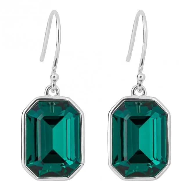 Boucles d'oreilles en cristal vert émeraude E6263G - Beginnings Jewellery