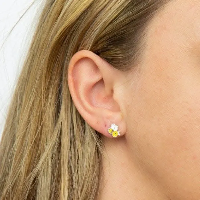 Boucles d'oreilles à clous Abeille en émail A2076 Bijoux Beginnings