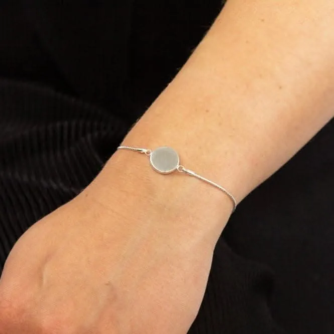 Bracelet à bascule en disque d'argent gravable B5305 Beginnings Jewellery