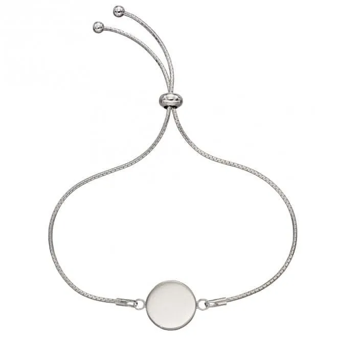 Bracelet à bascule en disque d'argent gravable B5305 Beginnings Jewellery