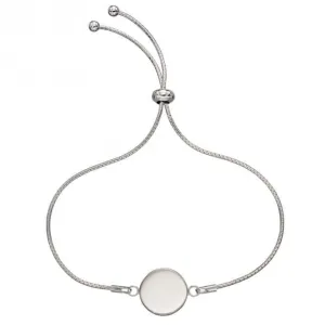 Bracelet à bascule en disque d'argent gravable B5305 Beginnings Jewellery