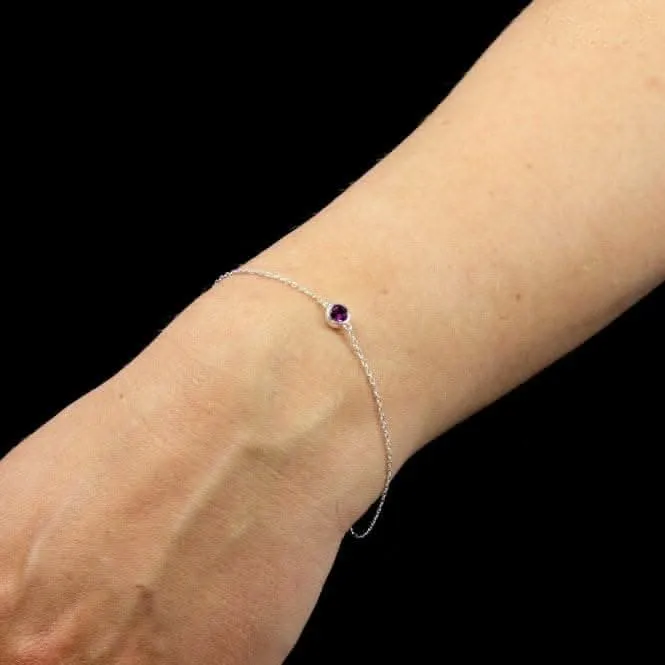 Bracelet en pierre de naissance de février avec cristal Swarovski B5285 Beginnings Jewellery