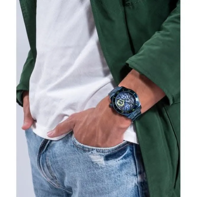 Montre Gents Axle en Acier Inoxydable Navy GW0488G4