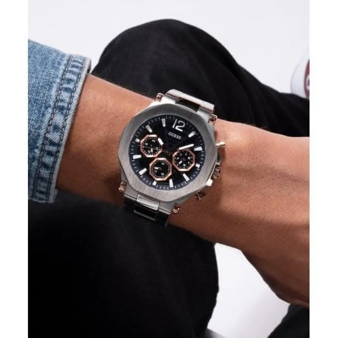 Montre Gents Edge en acier inoxydable argentée GW0539G1