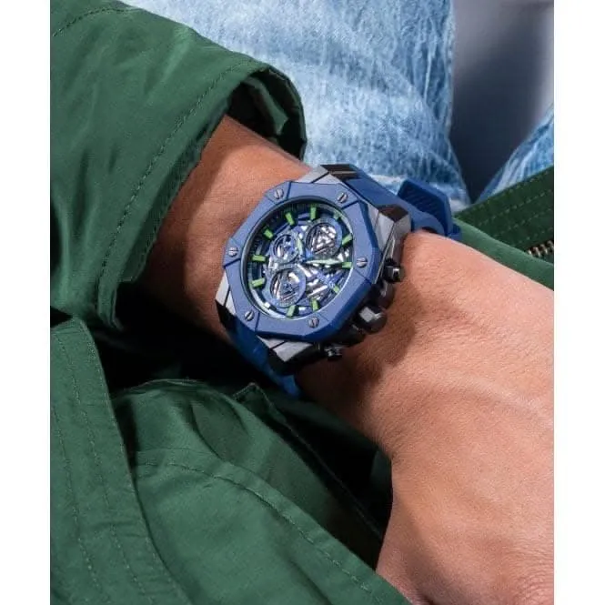 Montre pour Hommes en Acier Inoxydable Bleu GW0579G3