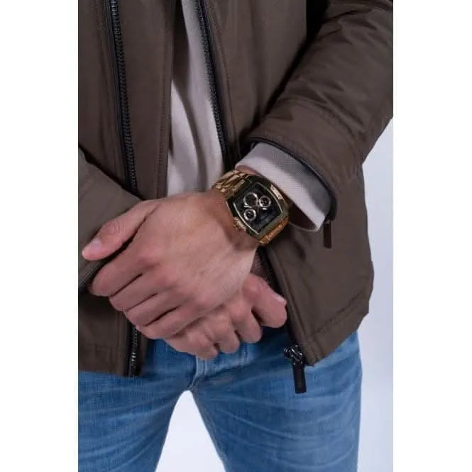 Montre Phoenix pour Hommes en Acier Inoxydable avec Finition Or GW0456G1
