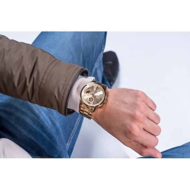 Montre pour Hommes en Acier Inoxydable avec Finition Or GW0490G2