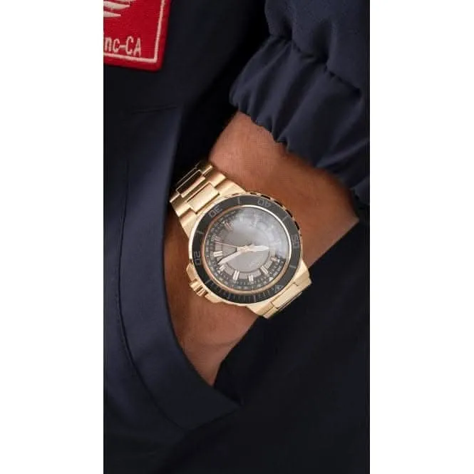 Montre Gents Track en acier inoxydable avec finition or GW0426G2