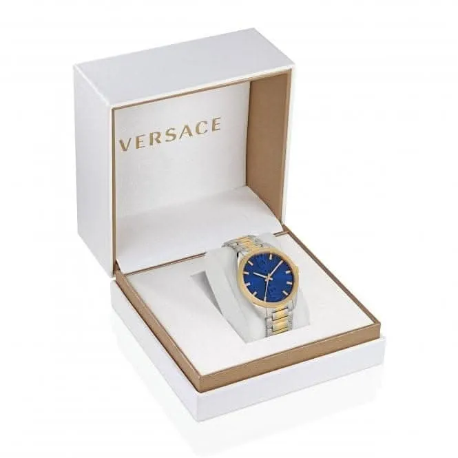 Montre Homme V-Vertical en Acier Inoxydable Bleu VE3H00422