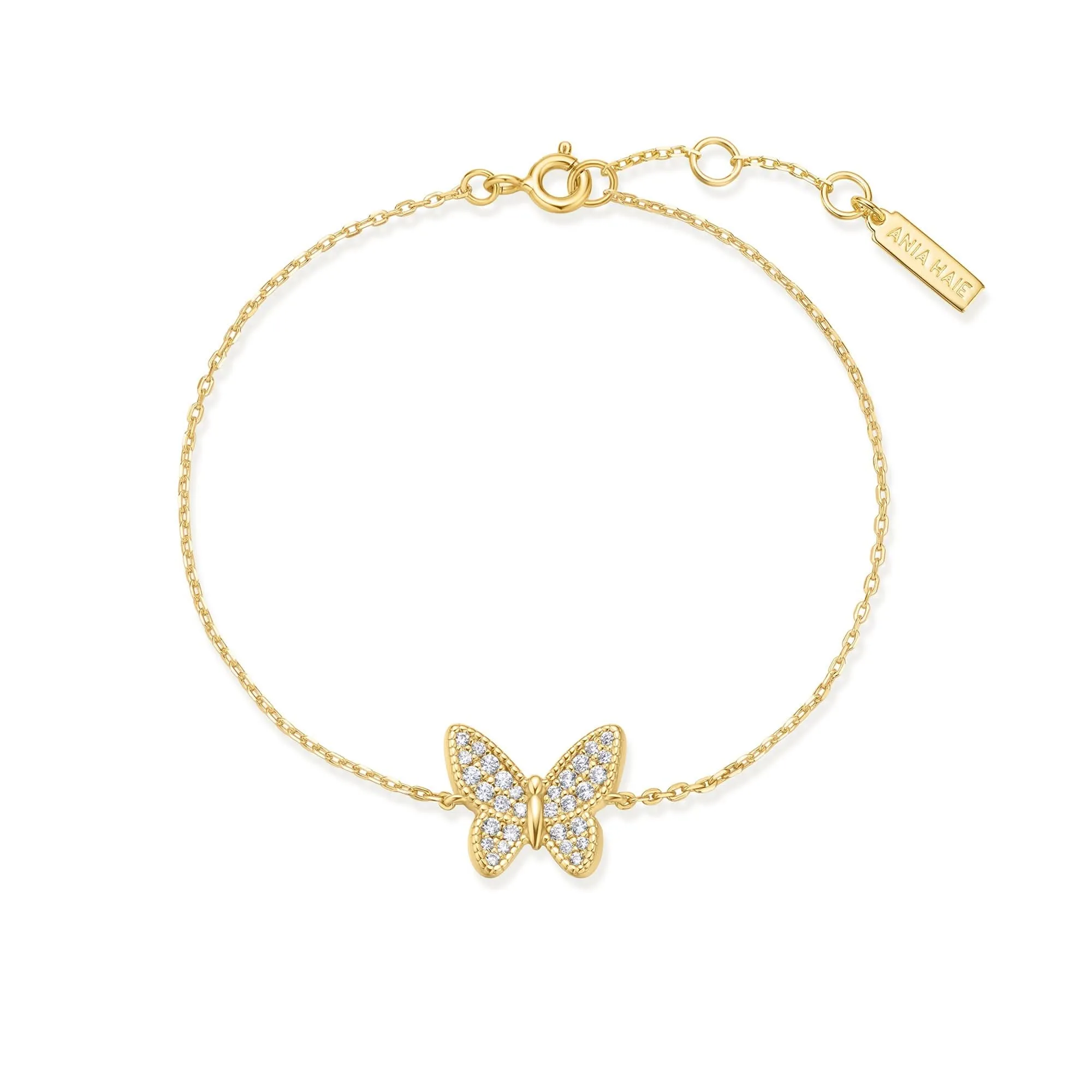 Bracelet Pavé Papillon Doré B064-02G Ania Haie Jewellery