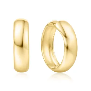 Boucles d'oreilles larges Huggie dodues en or E064-08G Ania Haie Jewellery