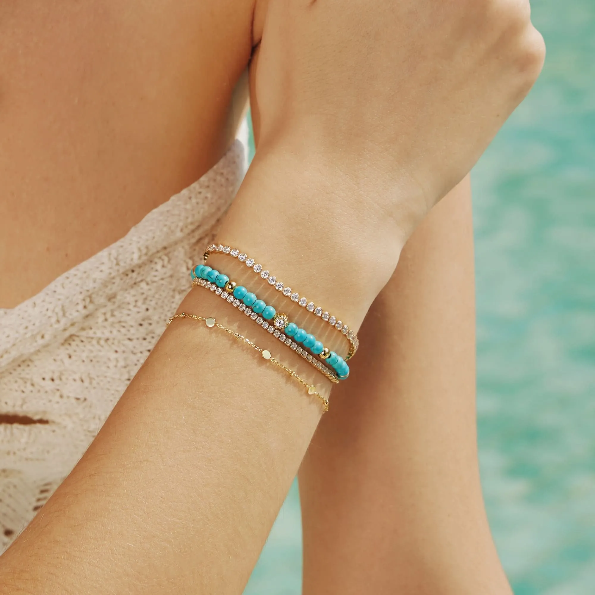 Bracelet Station Disque Or B063-01G Ania Haie Bijoux