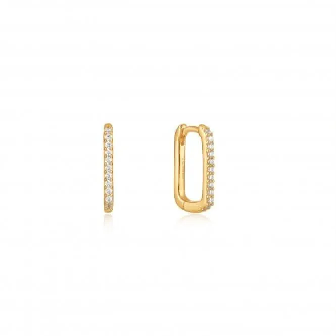 Boucles d'oreilles ovales glamour or E037-04G Ania Haie Jewellery