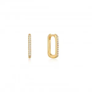 Boucles d'oreilles ovales glamour or E037-04G Ania Haie Jewellery