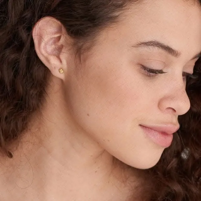 Boucles d'oreilles à clou avec nœud en or E029-01G Ania Haie Jewellery