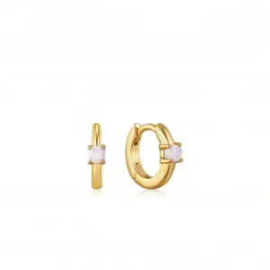 Boucles d'oreilles Huggie Opale de Kyoto en Or E035-15G par Ania Haie Jewellery