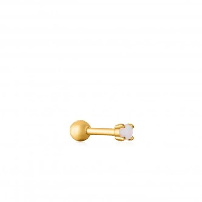 Boucle d'oreille à clou unique en Opale de Kyoto dorée E034-01G Ania Haie Jewellery