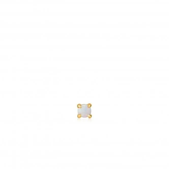 Boucle d'oreille à clou unique en Opale de Kyoto dorée E034-01G Ania Haie Jewellery