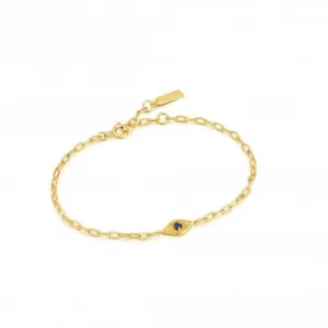 Bracelet Œil Maléfique en Or et Lapis B039-03G-L Ania Haie Jewellery