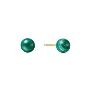 Boucles d'oreilles à clous Sphère Malachite Or E063-02G Ania Haie Jewellery