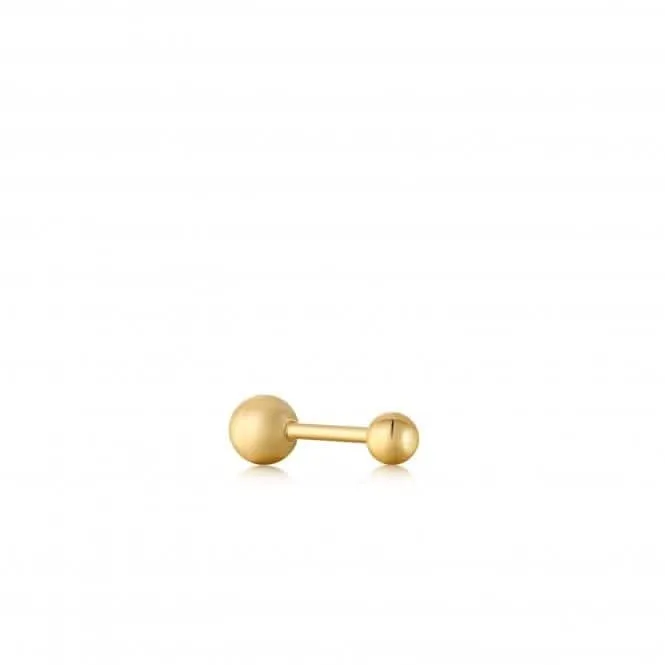 Boucle d'oreille Barbell Sphère Mini Or E035-01G Ania Haie Jewellery