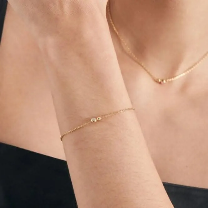 Bracelet Chaîne Étincelante Orbe Doré B045-01G-CZ Ania Haie Jewellery