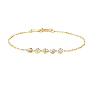 Bracelet en chaîne à perles multiples pavé or B065-04G Ania Haie Jewellery