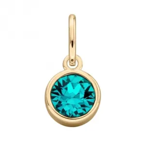 Pendentif en Or Pl Blue Zircon avec Cristal Swarovski - Débuts de Bijoux