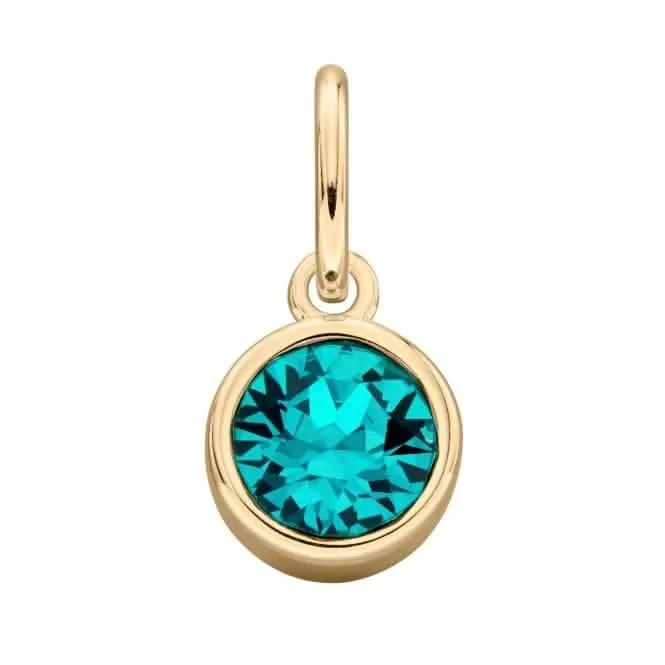 Pendentif en Or Pl Blue Zircon avec Cristal Swarovski - Débuts de Bijoux