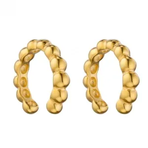 Boucles d'oreille à bille plaquées or C167 Débuts Bijoux