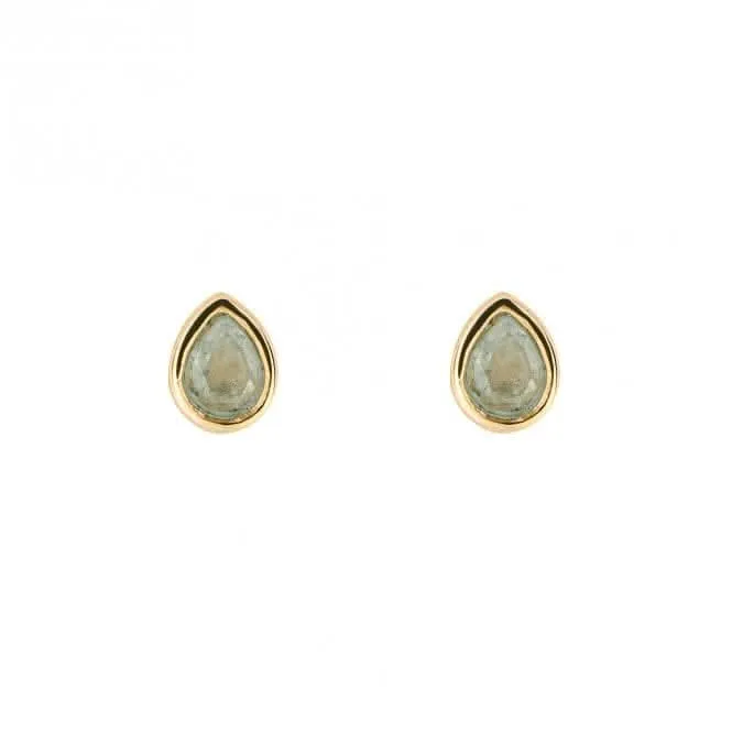 Boucles d'oreilles en aigue-marine de mars plaquées or E6204 Beginnings Jewellery