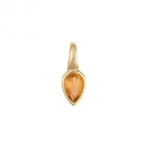Pendentif en Citrine de Novembre plaqué or P5224 - Bijouterie Beginnings