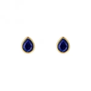 Boucles d'oreilles plaquées or en pierre de naissance septembre Lapis Lazuli E6210 Beginnings Jewellery