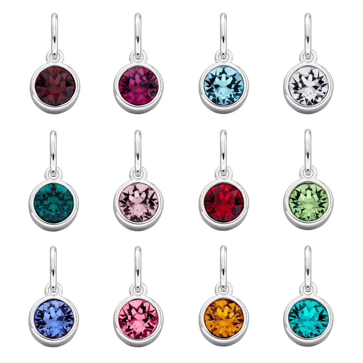 Pendentif en Cristal Swarovski Bordeaux Plaqué Or P1578 - Bijoux Beginnings