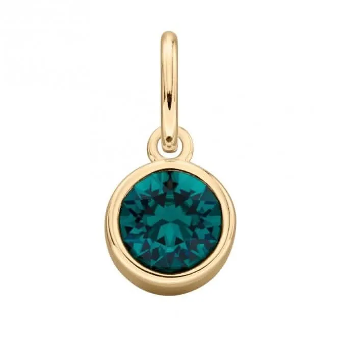 Pendentif en Cristal Swarovski Émeraude Plaqué Or - Bijouterie Beginnings