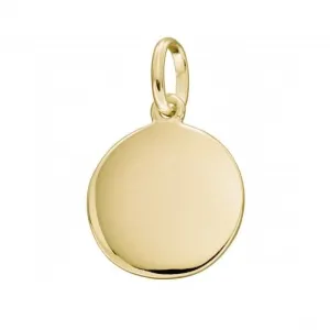 Pendentif Disque Gravable Plaqué Or Débuts Bijoux