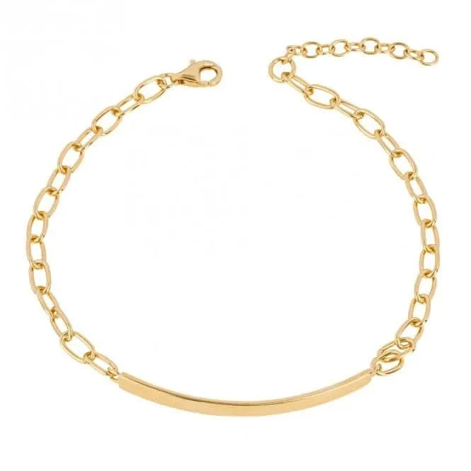 Bracelet d'identité plaqué or B5390 - Bijoux Beginnings