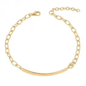 Bracelet d'identité plaqué or B5390 - Bijoux Beginnings