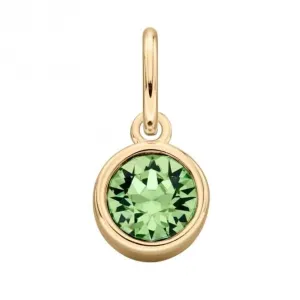 Pendentif en Cristal Swarovski avec Péridote Plaqué Or - Bijoux Beginnings