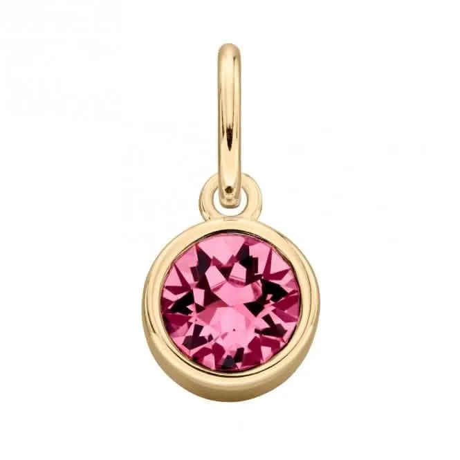 Pendentif en Cristal Swarovski Rose Plaqué Or - Bijoux Débuts