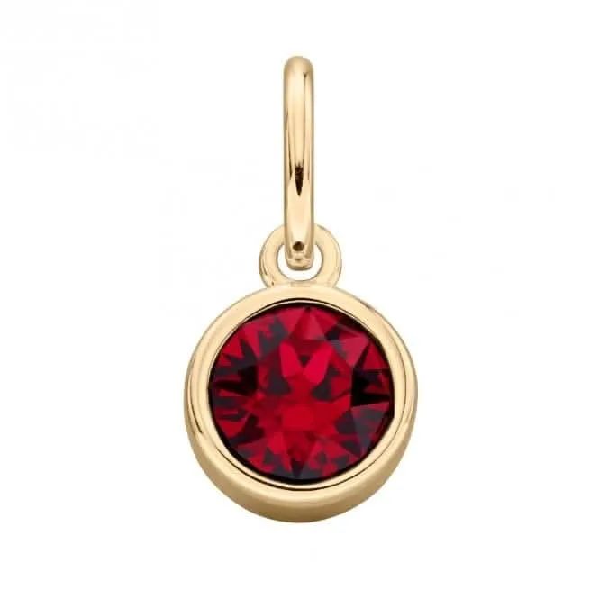 Pendentif en Cristal Swarovski Serti de Rubis Doré - Bijouterie Beginnings