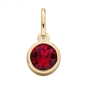 Pendentif en Cristal Swarovski Serti de Rubis Doré - Bijouterie Beginnings